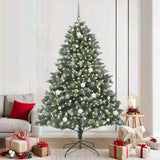 Vidaxl kunstkerstboom met 300 led groen 210 cm pvc en plastic en staal