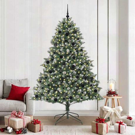 Vidaxl kunstkerstboom met 300 led groen 210 cm pvc en plastic en staal
