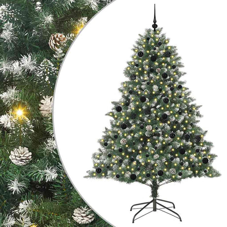 Vidaxl kunstkerstboom met 300 led groen 210 cm pvc en plastic en staal
