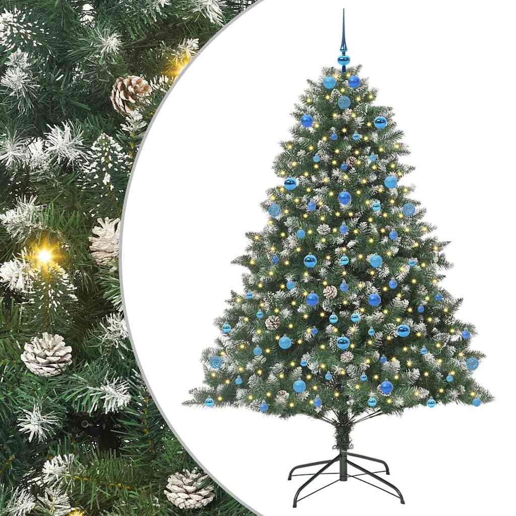 Vidaxl kunstkerstboom met 300 led groen 210 cm pvc en plastic en staal