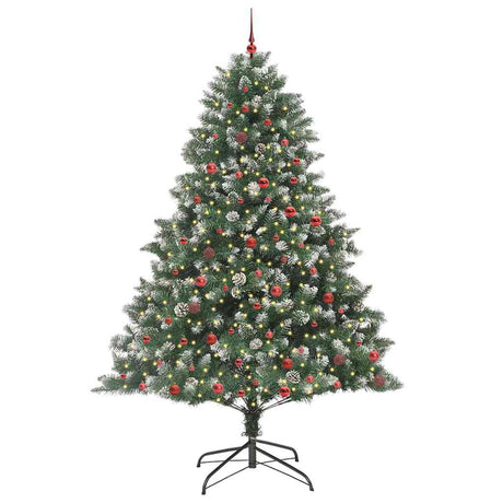 Vidaxl kunstkerstboom met 300 led groen 240 cm pvc en plastic en staal