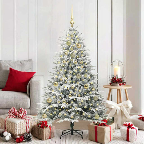Vidaxl artificial pre-lit kerstboom met ballenset groen 150 cm