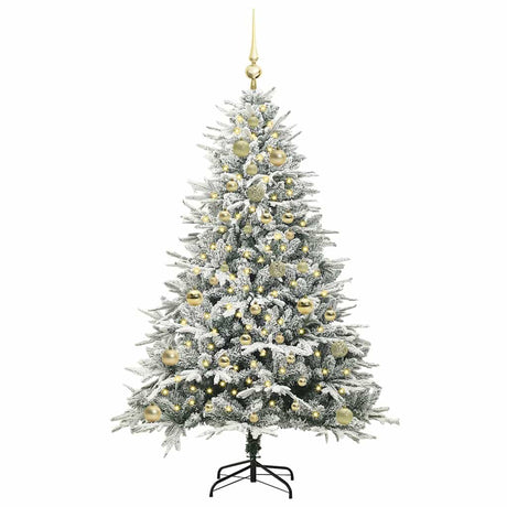 Vidaxl artificial pre-lit kerstboom met ballenset groen 150 cm