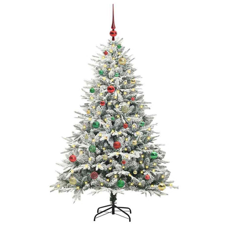 Vidaxl artificial pre-lit kerstboom met ballenset groen 150 cm