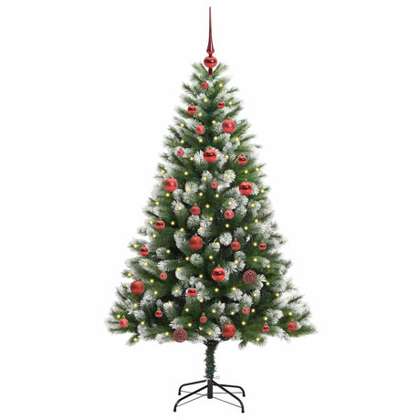 Vidaxl kunstmatige scharnierkerstboom met bedekte sneeuw 150 cm