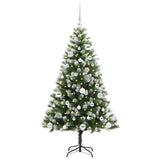Vidaxl kunstmatige scharnierkerstboom met bedekte sneeuw 150 cm