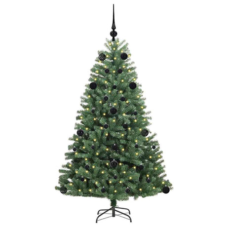 Vidaxl kunstmatige inklapbare kerstboom groen 150 cm pvc en metaal
