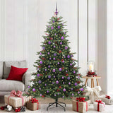 Vidaxl kunstkerstboom groen 210 cm pvc en metaal en plastic