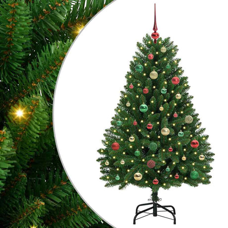 Vidaxl kunstkerstboom met 150 led groen 150 cm pvc en metaal