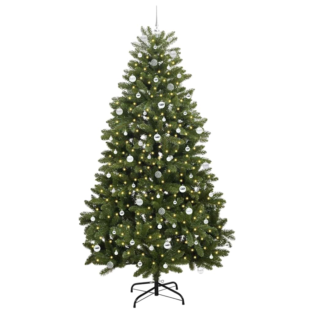 Vidaxl kunstkerstboom met 300 led groen 240 cm pvc en metaal
