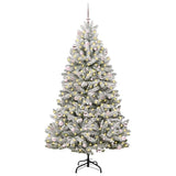 Vidaxl kunstkerstboom met 300 led groen en wit 240 cm pvc en metaal