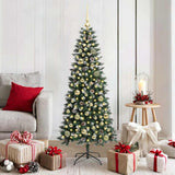 Vidaxl kunstkerstboom met 150 led groen 150 cm pvc en plastic en staal