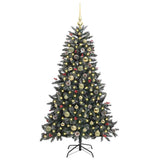 Vidaxl kunstkerstboom met 150 led groen 150 cm pvc en plastic en staal