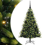 Vidaxl kunstkerstboom met scharnier 150 leds groen 120 cm pvc en pe