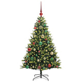 Vidaxl kunstkerstboom met scharnier 150 leds groen 120 cm pvc en pe