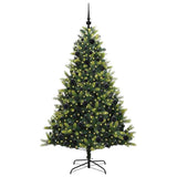 Vidaxl kunstkerstboom met scharnier 300 leds groen 180 cm pvc en pe