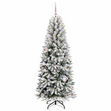 Vidaxl kunstkerstboom wit 150 cm pvc en plastic en staal en pe