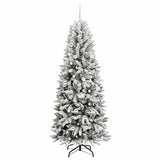 Vidaxl kunstkerstboom wit 210 cm pvc en plastic en staal en pe