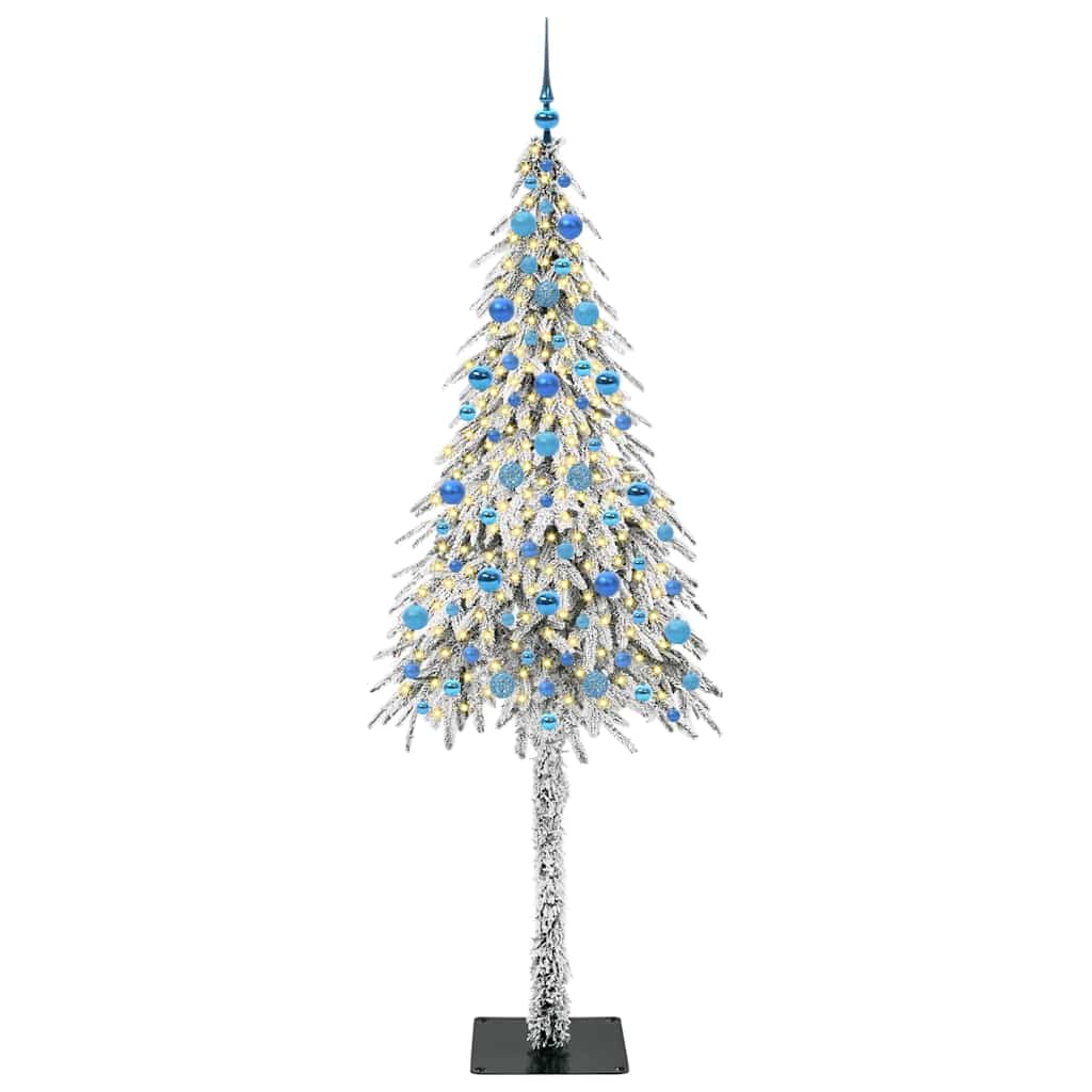 Vidaxl kerstboom met 300 led met standaard wit 210 cm pe en staal