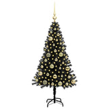 Vidaxl kerstboom met 150 led met standaard zwart 120 cm pvc