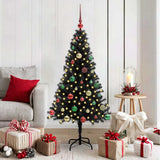 Vidaxl kerstboom met 150 led met standaard zwart 150 cm pvc