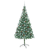 Vidaxl kunstkerstboom met 300 led groen 210 cm pvc en staal