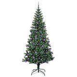 Vidaxl kunstmatig voorverlicht kerstboom groen 240 cm pvc en metaal