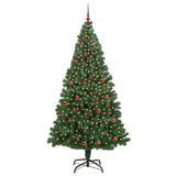Vidaxl kunstkerstboom groen 210 cm pvc en staal en kunststof