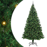 Vidaxl kunstkerstboom groen 240 cm pvc en staal en kunststof