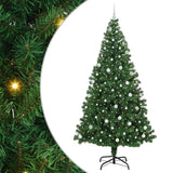 Vidaxl kunstkerstboom groen 240 cm pvc en staal en kunststof