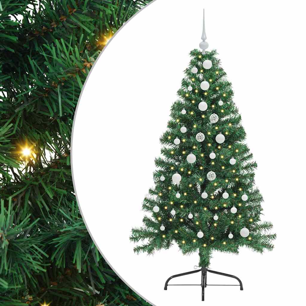 Vidaxl kunstmatig voorverlicht kerstboom met 150 led groen 150 cm pvc