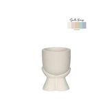 Idées pot de fleur rêverie 4 saisons 7,5x7,5xh10cm crème