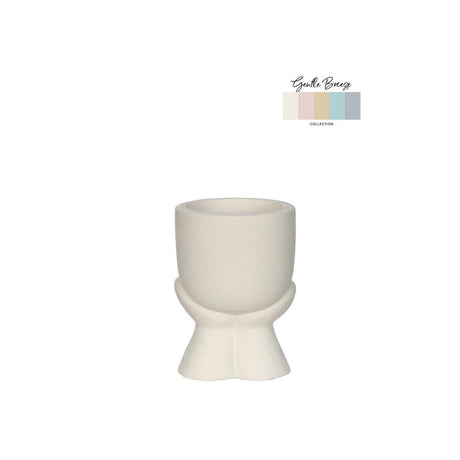 Idées pot de fleur rêverie 4 saisons 7,5x7,5xh10cm crème