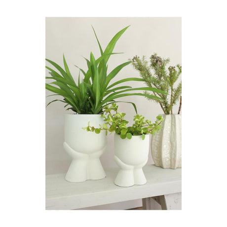 Idées pot de fleur rêverie 4 saisons 7,5x7,5xh10cm crème