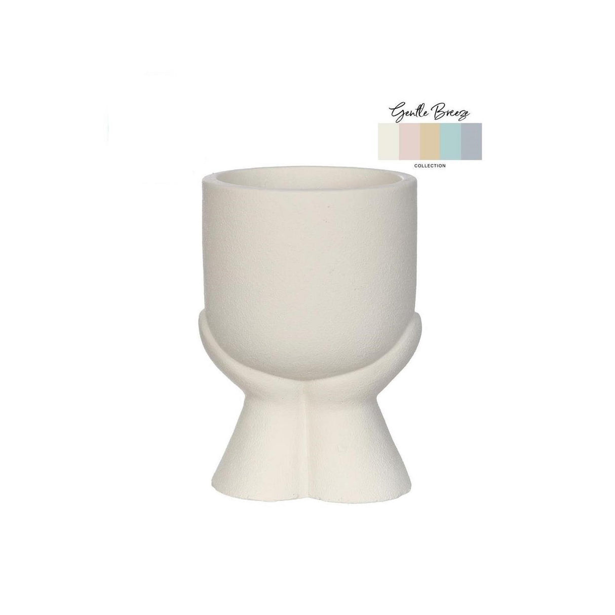 Idées 4 saisons rêverie pot de fleur 10,5x10,5xh15cm crème