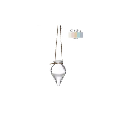 Idées 4 saisons vase brise suspendu ø6xh31cm clair