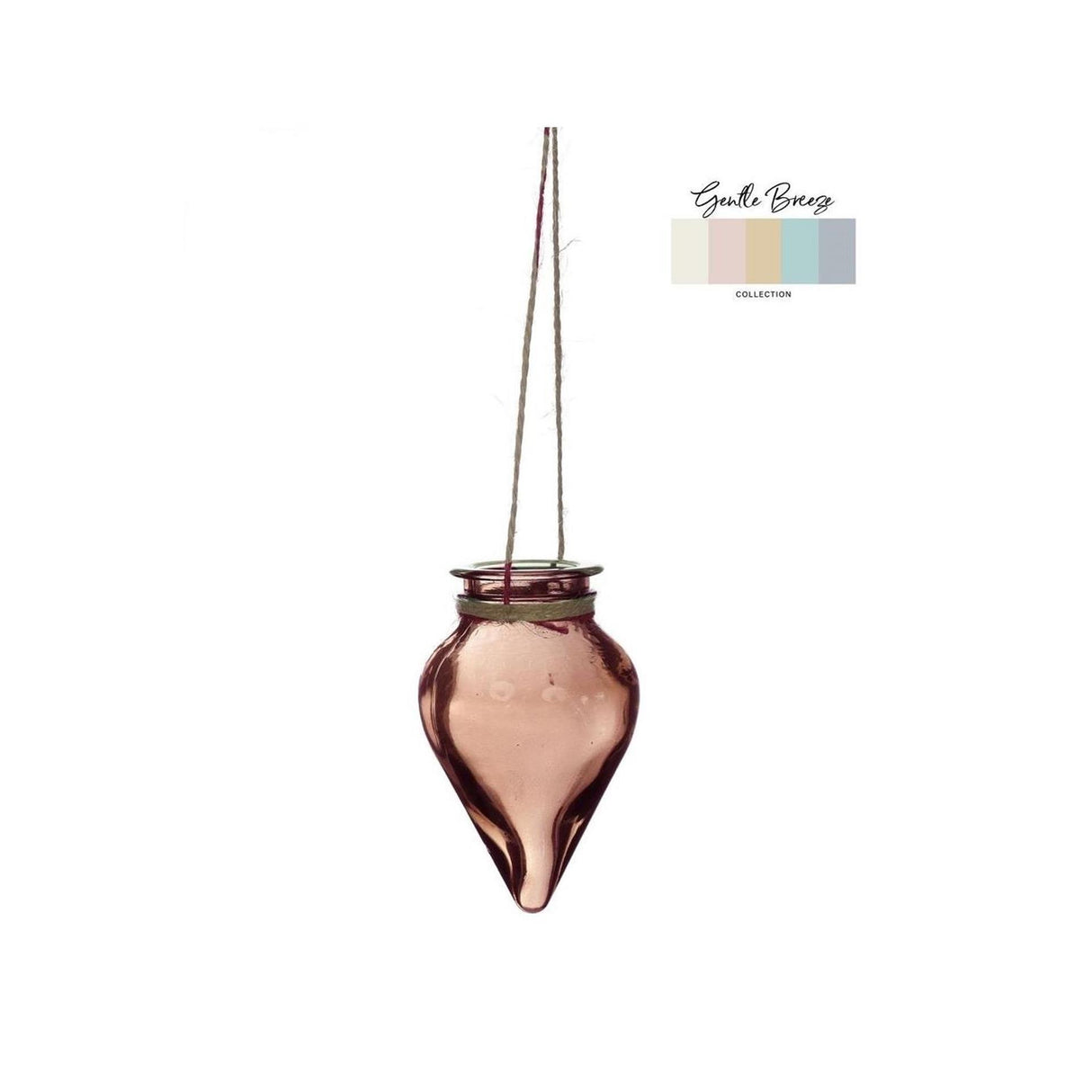 Idées 4 saisons vase brise suspendu ø6xh31cm ambre