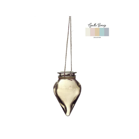 Idées 4 saisons vase à fleurs brise suspendue ø6xh31cm sable