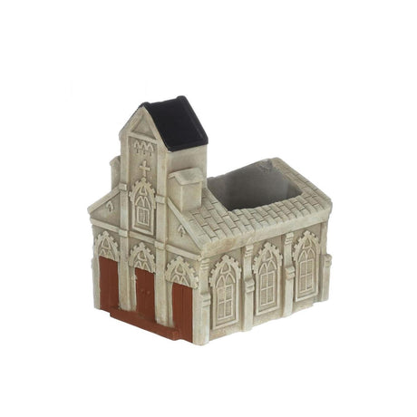 Idées pot de fleur église 4 saisons 10,3x8,7xh.11,4cm crème