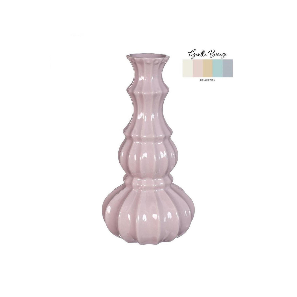 Idées 4 saisons vase delphi ø10,3xh20cm rose tendre
