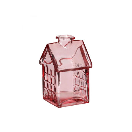Idées maison en verre 4 saisons 7x7,5xh12cm rose clair