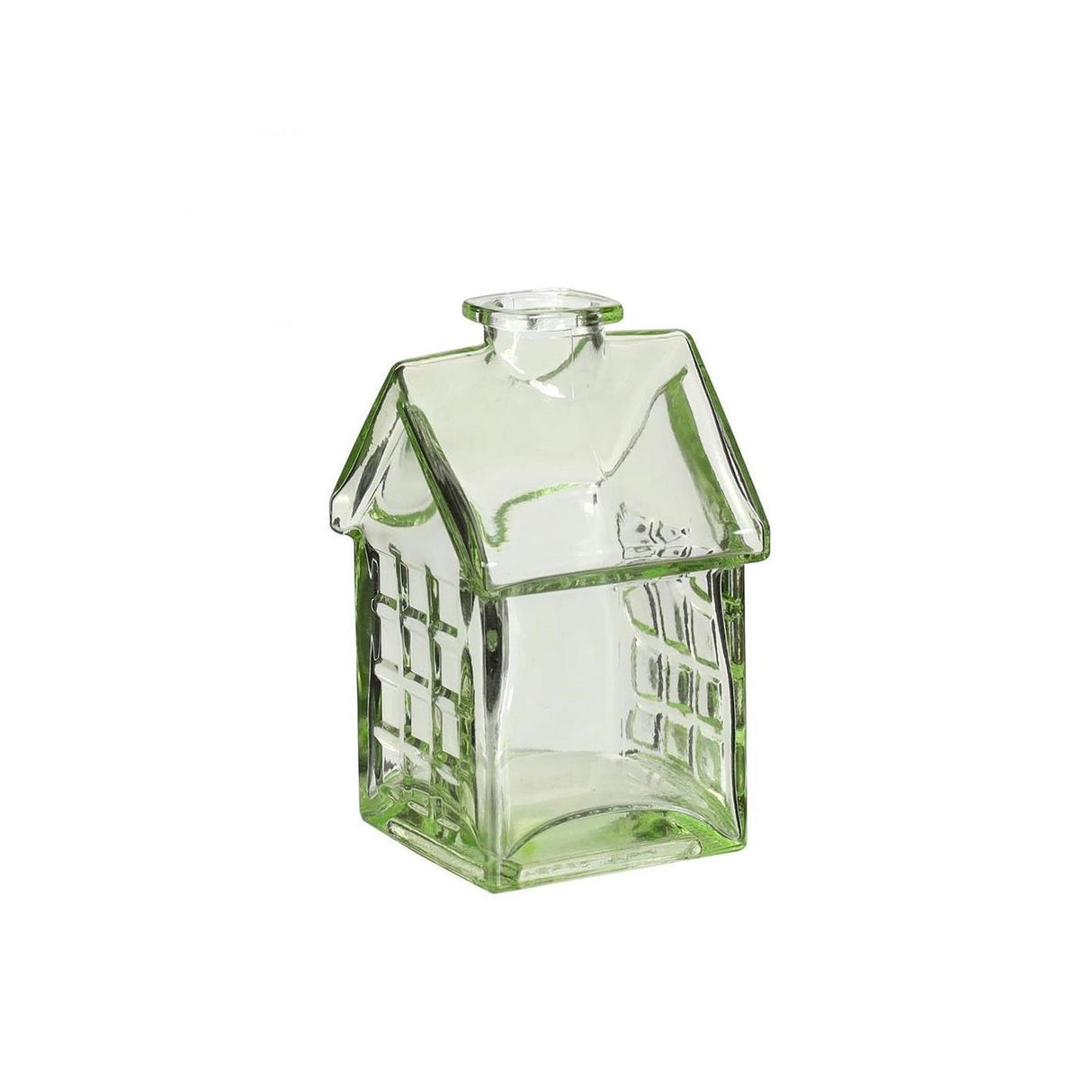 Idées maison en verre 4 saisons 7x7,5xh12cm vert clair