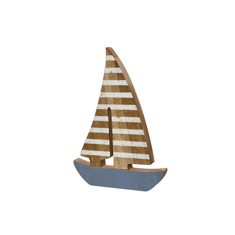 Decoris décoration bateau bois 1,5x13x18cm fsc 100%