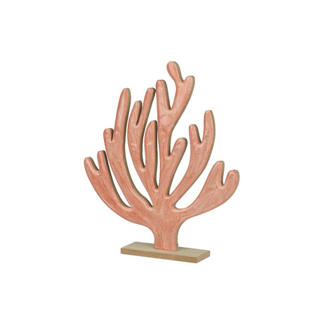 Decoris déco corail sur socle bois 5x24x27,5cm