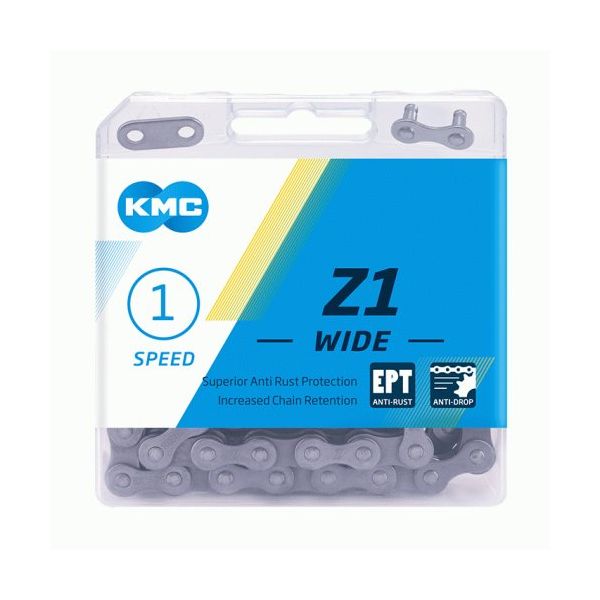 KMC Z 1 EPT 128 - 1 2x1 8 - 8,6 mm - 128 liens - argent foncé