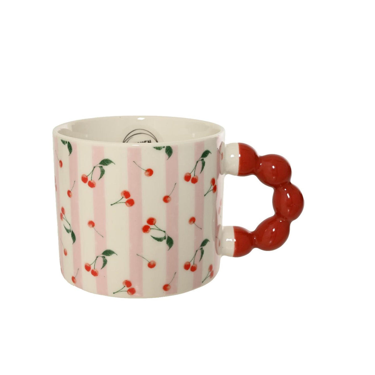 Mug Decoris porcelaine cerise 13,8x9,1x8cm