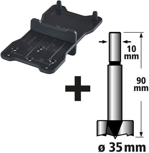 Wolfcraft 2 pièces Drill Bitset Forstner Black