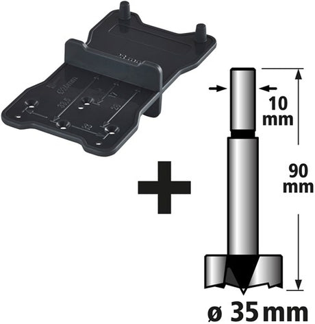 Wolfcraft 2 pièces Drill Bitset Forstner Black