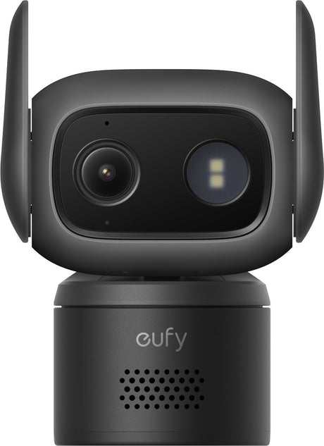 Eufy beveiliging bedrade cam c31, noir, kantelbare beveiligingscamera, binnen en buiten, double antenne, kleurennachtzicht, local opslag, geen maandelijkse kosten, ip66-waterdicht, ai mens voertuig huisdierdetectie, 24 7 continue opname