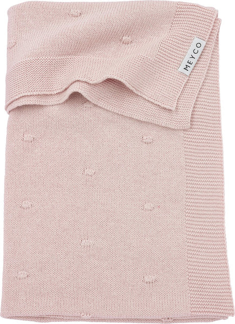 Couverture de berceau Meyco pour bébé mini nœuds - rose tendre - 75x100cm - 1,0 tog